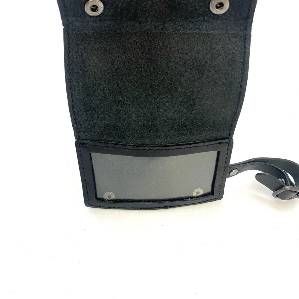 Hartmann Black Leather Travel ID Luggage Tag